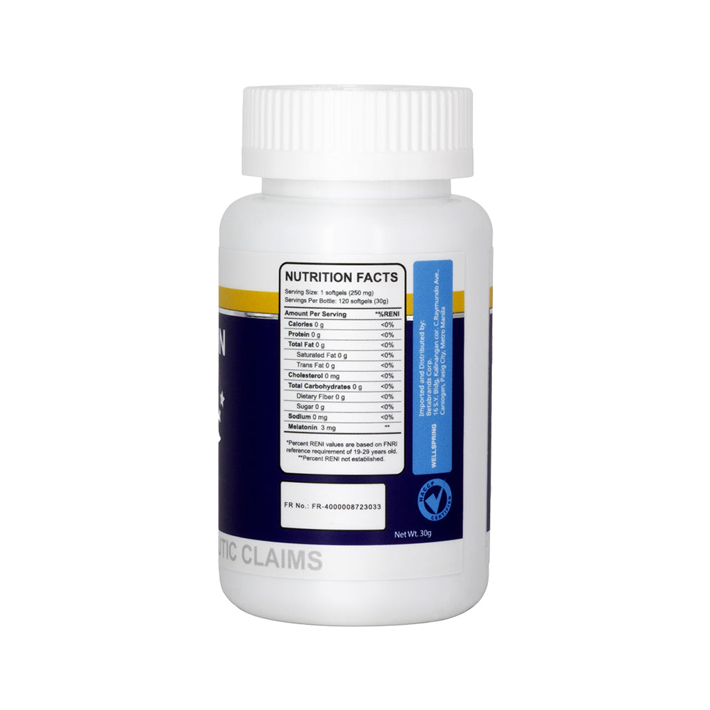 Wellspring Melatonin Soft Gels 3mg